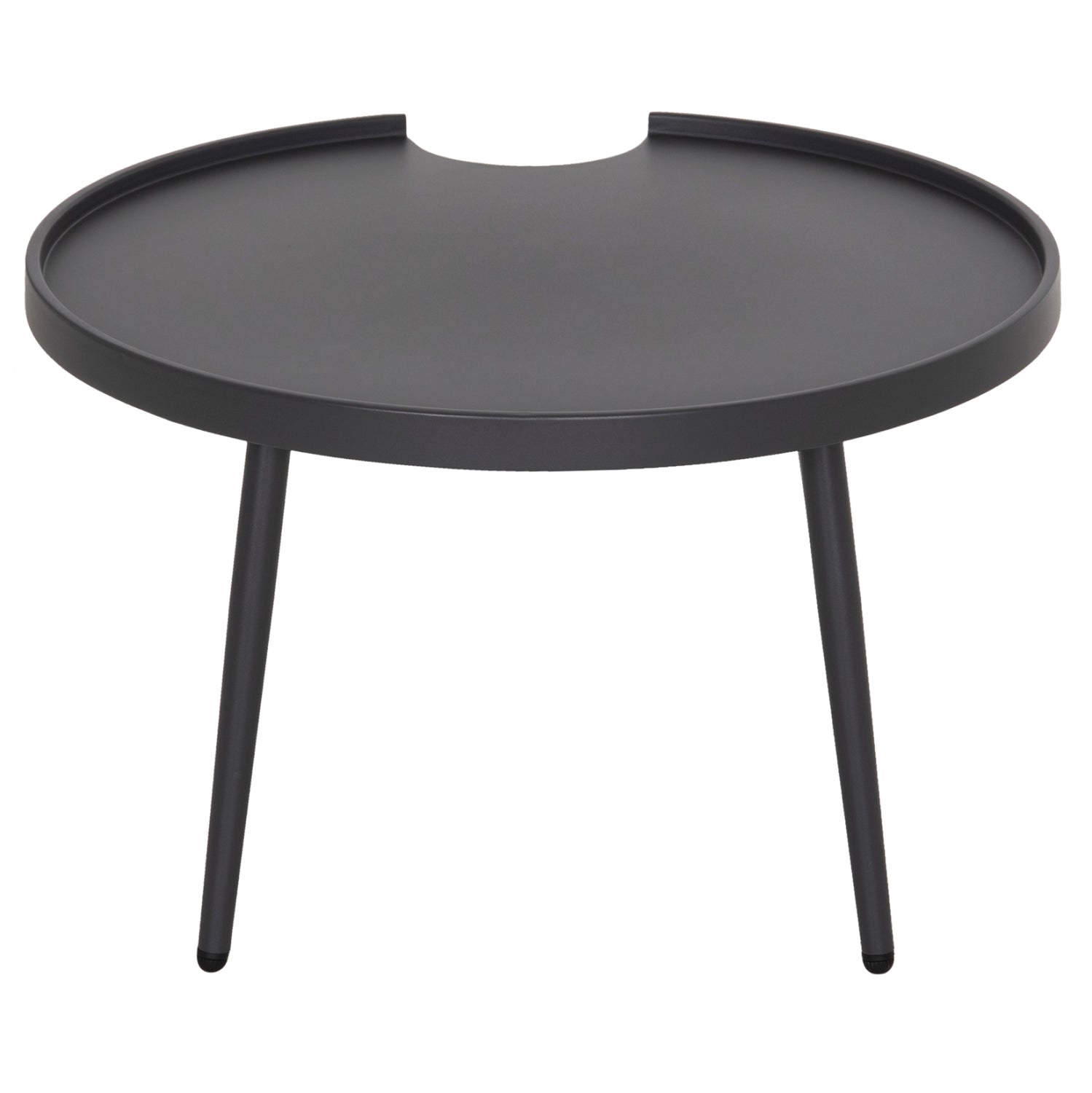 OUTDOOR ROUND COFFEE TABLE TEROC HM6434.01 ALUMINUM IN GREY Φ70x44Hcm