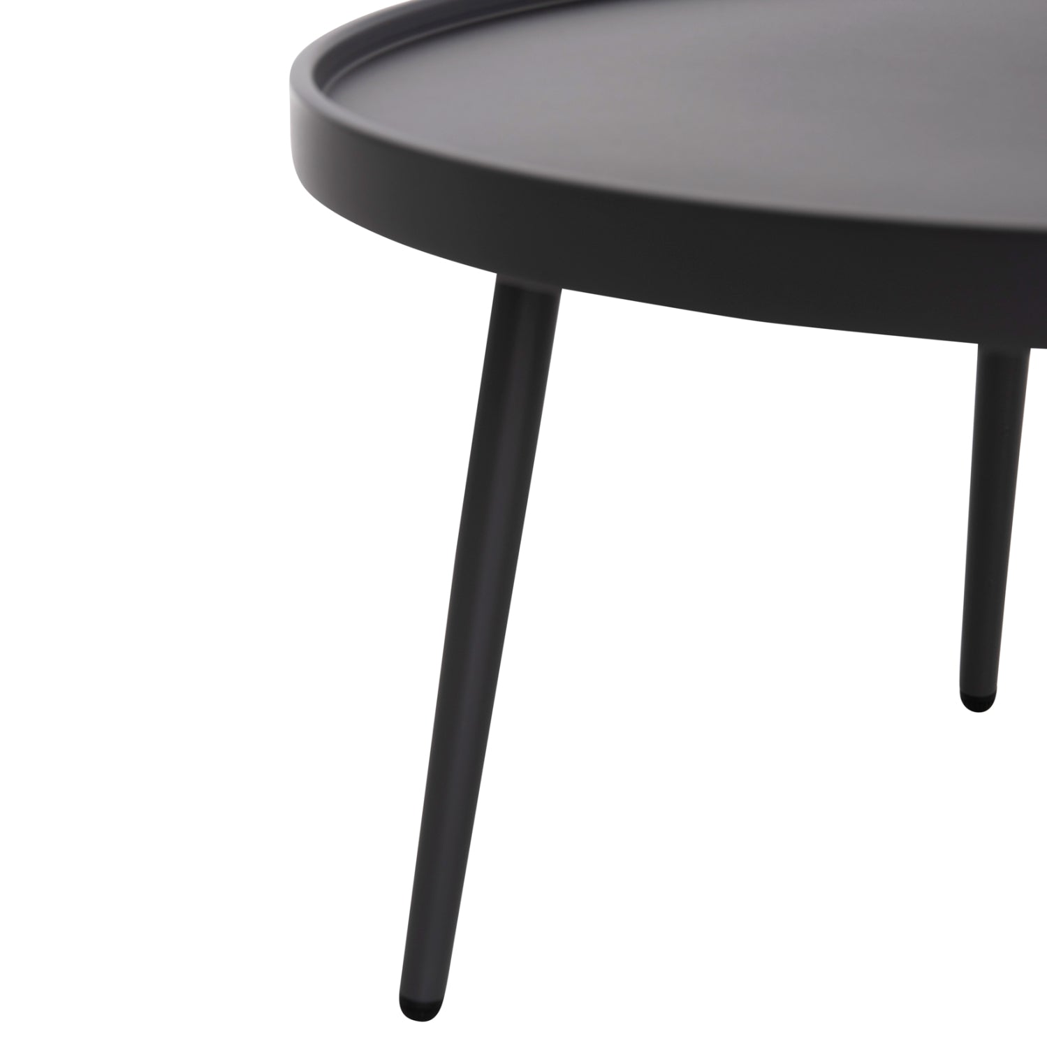 OUTDOOR ROUND COFFEE TABLE TEROC HM6434.01 ALUMINUM IN GREY Φ70x44Hcm