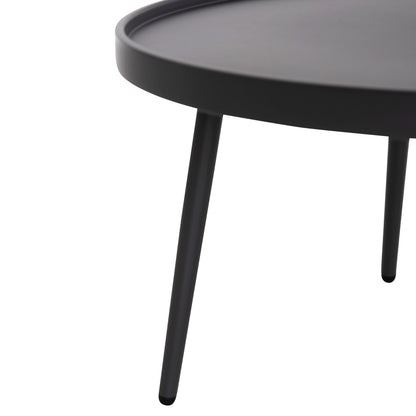 OUTDOOR ROUND COFFEE TABLE TEROC HM6434.01 ALUMINUM IN GREY Φ70x44Hcm