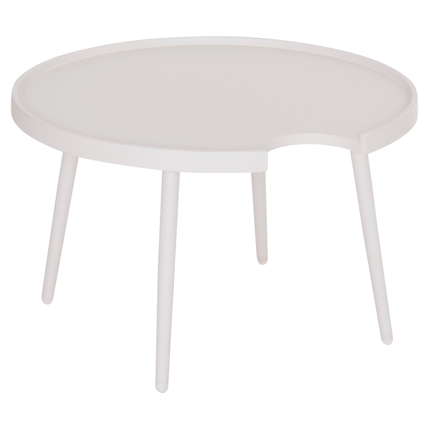 OUTDOOR ROUND COFFEE TABLE TEROC HM6434.02 ALUMINUM IN WHITE Φ70x44Hcm