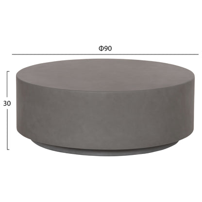 ROUND OUTDOOR COFFEE TABLE KYOKO HM6579.01 GREY FIBER CEMENT Φ90x30Hcm