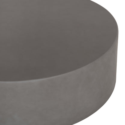 ROUND OUTDOOR COFFEE TABLE KYOKO HM6579.01 GREY FIBER CEMENT Φ90x30Hcm