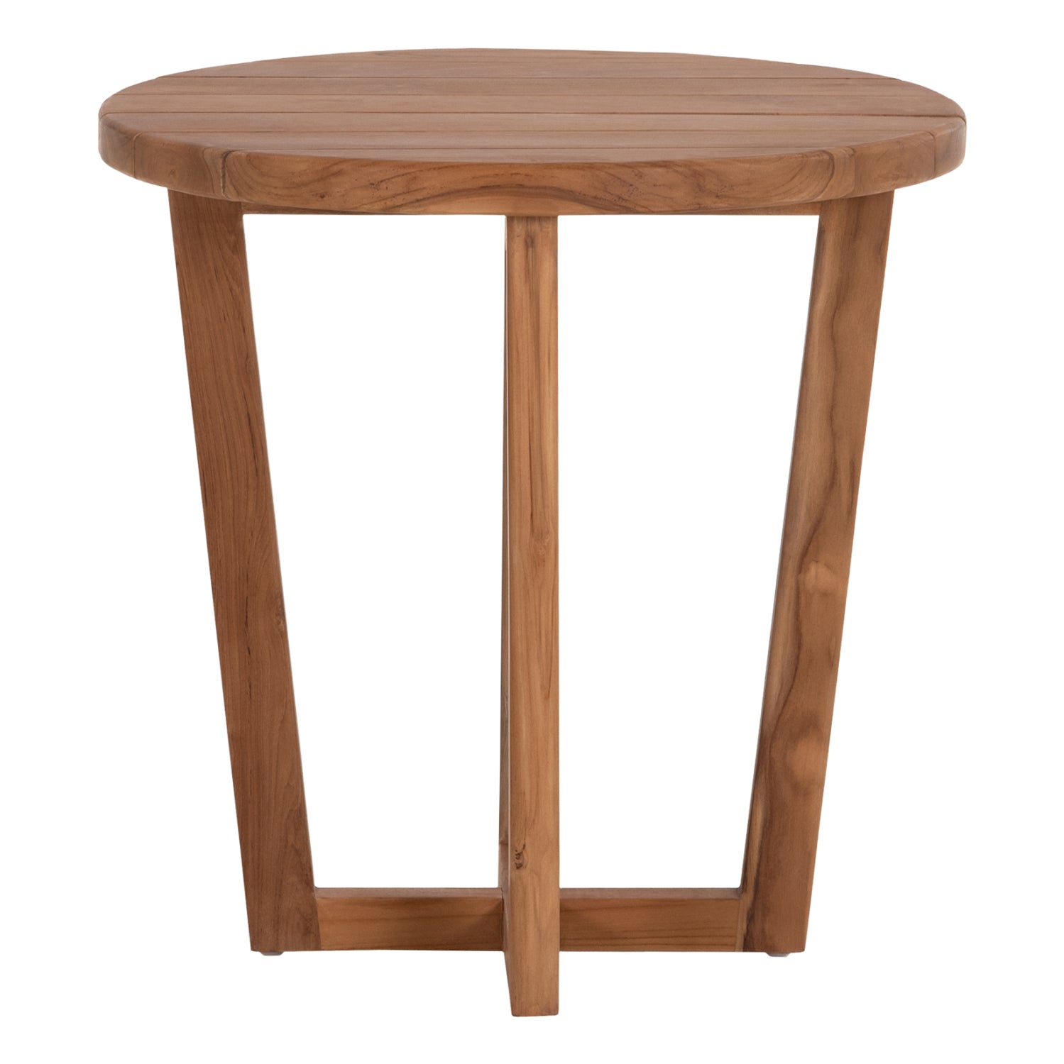 SIDE TABLE ROUND KOLIN HM6650 TEAK WOOD IN NATURAL COLOR Φ65x65Hcm.