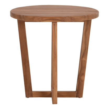 SIDE TABLE ROUND KOLIN HM6650 TEAK WOOD IN NATURAL COLOR Φ65x65Hcm.
