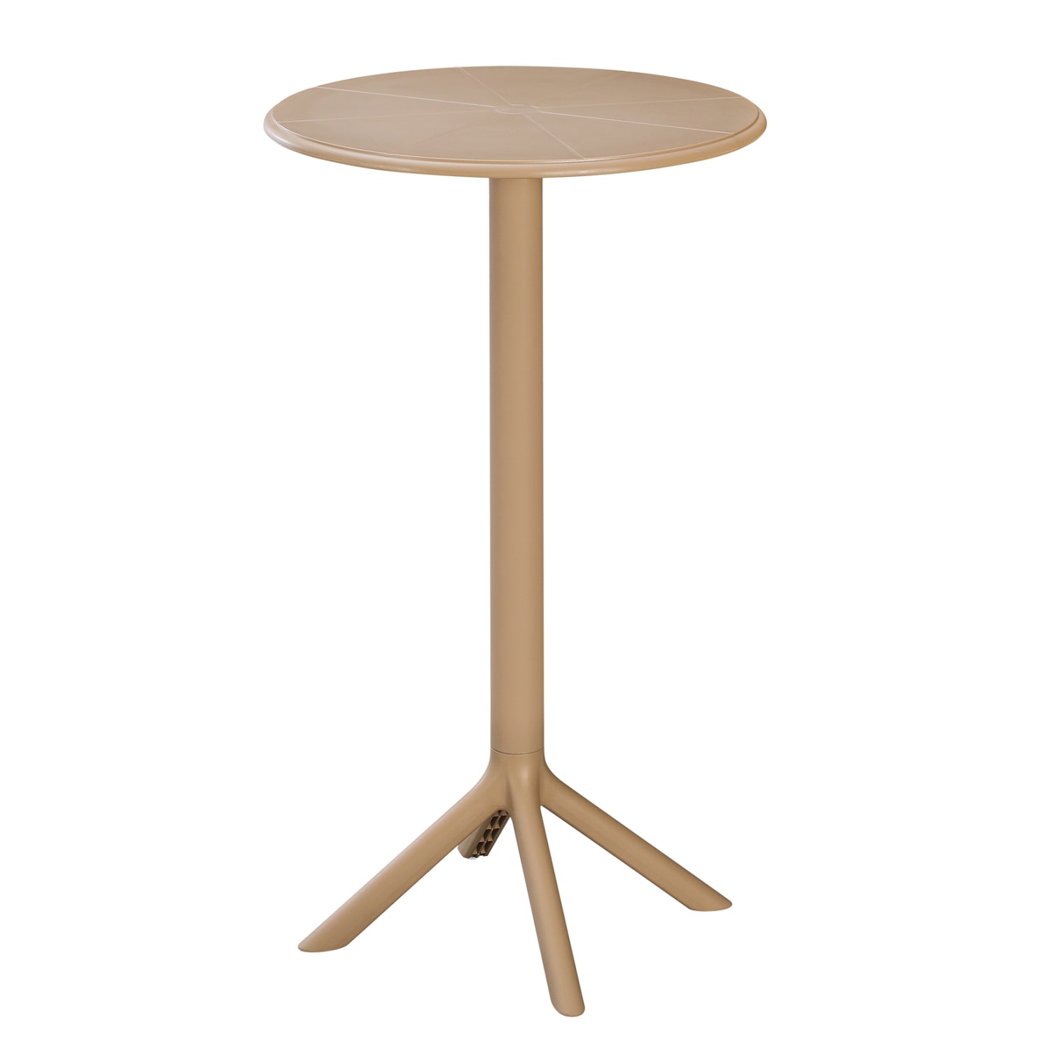 BAR TABLE ROUND TERRIN HM6126.14 POLYPROPYLENE CAPPUCCINO Φ61x107Hcm.