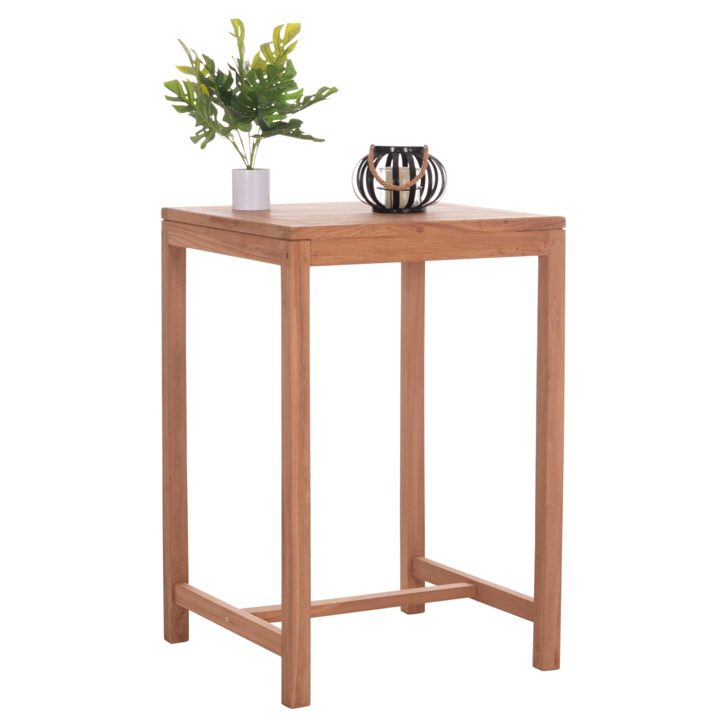 BAR SQUARE TABLE PRESSCOT HM18113 TEAK WOOD IN NATURAL COLOR 70x70x105Hcm.