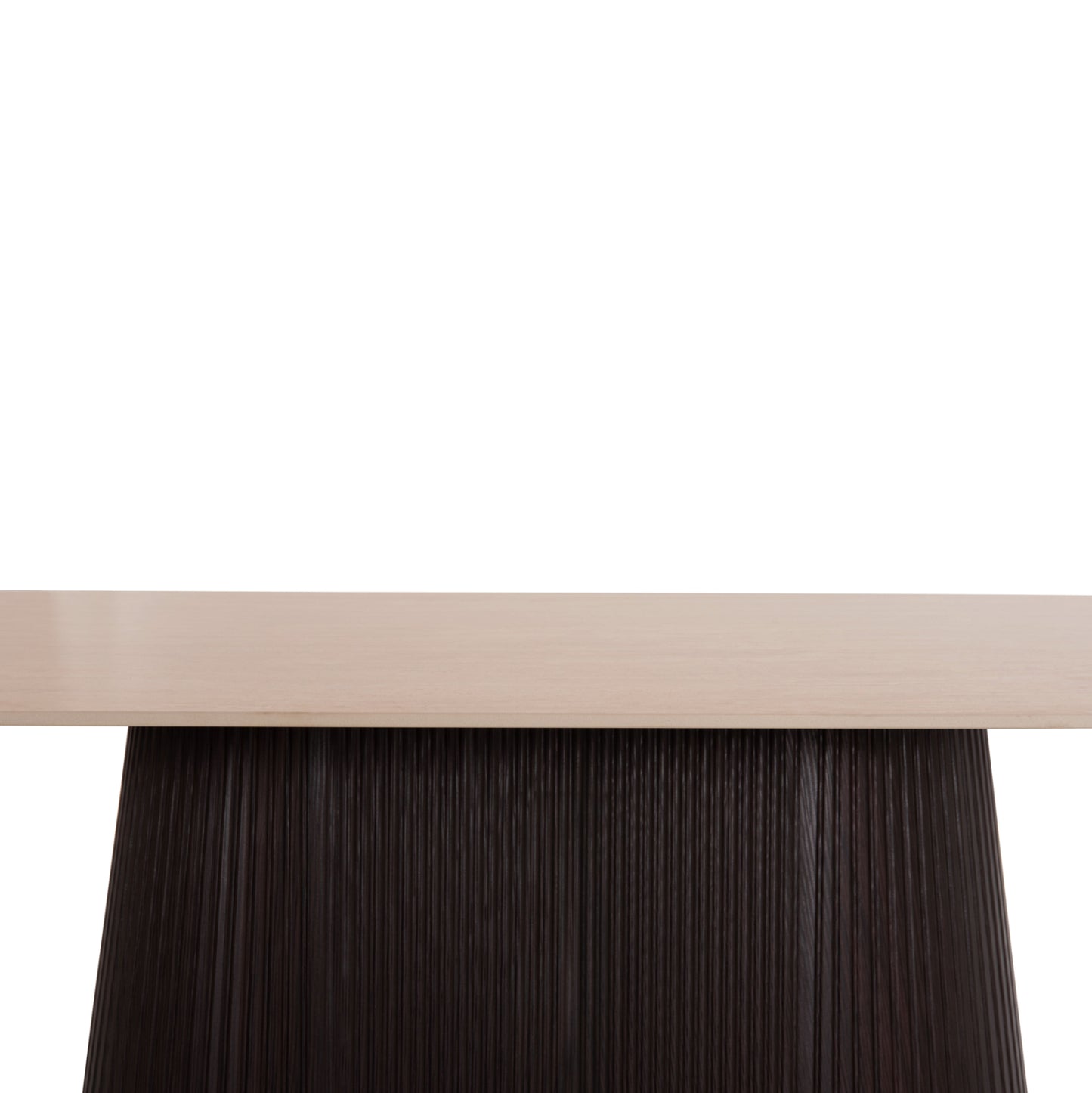 DINING TABLE OVAL CATER HM18320 CERAMIC TOP IN TRAVERTINE STONE LOOK--MDF BASE 180x90x74Hcm.