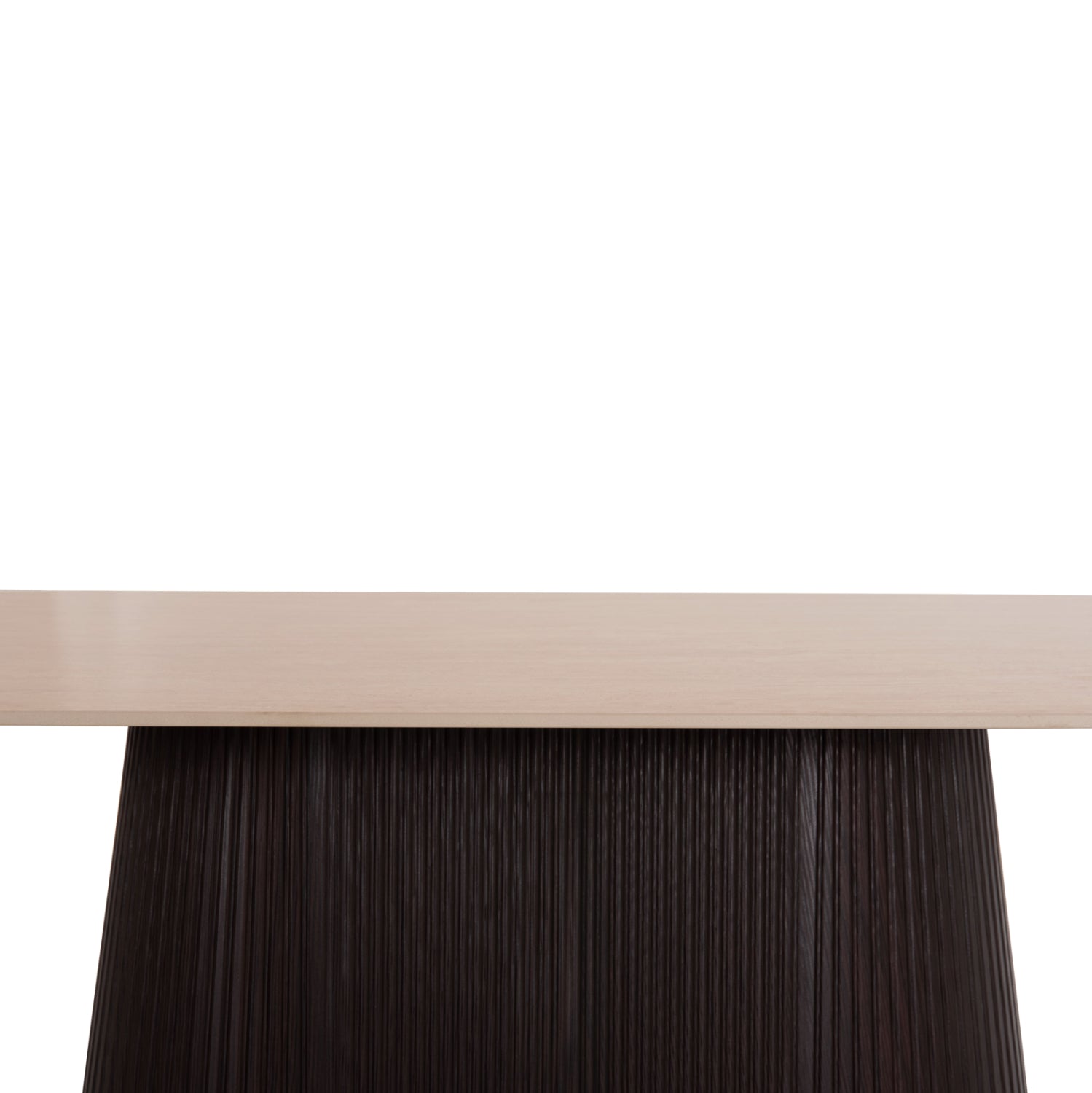 DINING TABLE OVAL CATER HM18320 CERAMIC TOP IN TRAVERTINE STONE LOOK--MDF BASE 180x90x74Hcm.