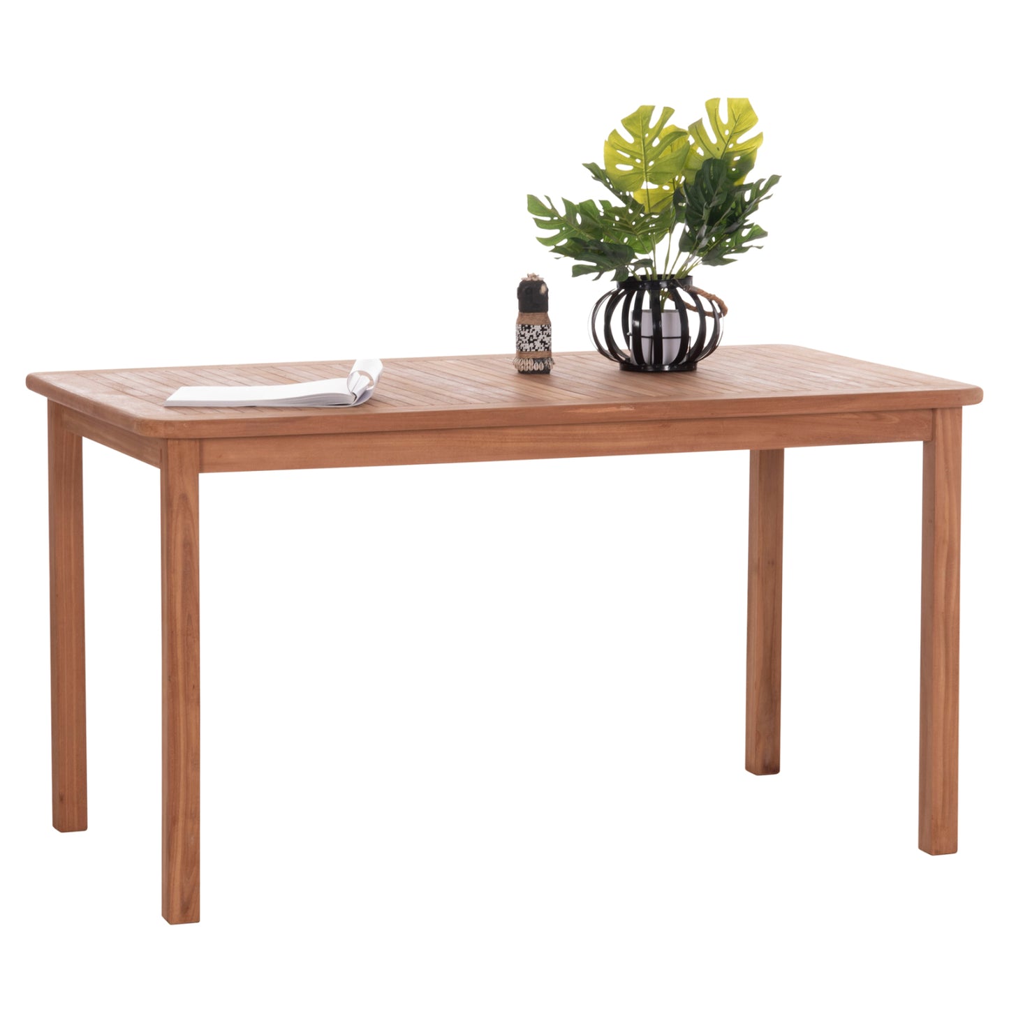 DINING TABLE RECTANGULAR PRESSCOT HM18123 TEAK WOOD--NATURAL COLOR 140x80x76Hcm.