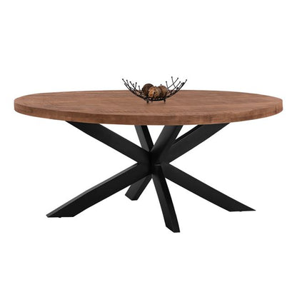 Dining Table Oval HM8483 Solid Mango Wood 210Χ100Χ78