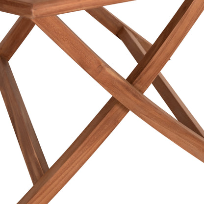 OUTDOOR FOLDABLE POLYGON DINING TABLE KARLIN HM6618 TEAK WOOD-NATURAL COLOR 120x120x75Hcm