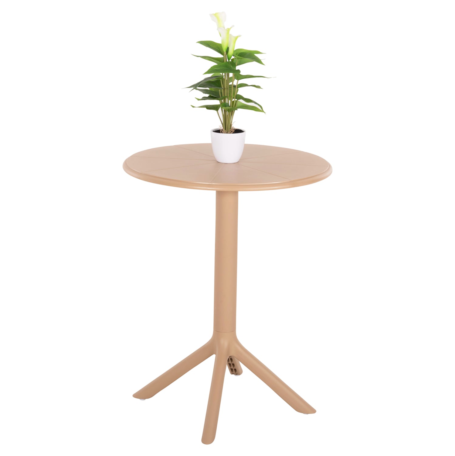 ROUND POLYPROPYLENE TABLE TERRIN HM6124.14 CAPPUCCINO Φ61x77Hcm.