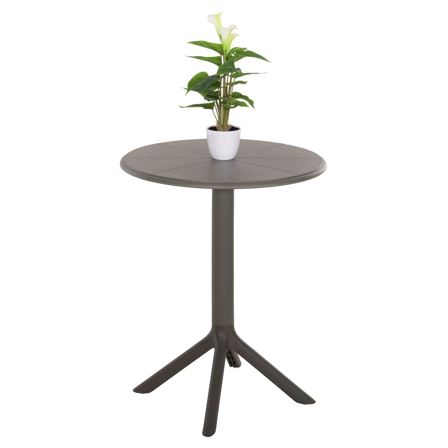 ROUND POLYPROPYLENE TABLE TERRIN HM6124.15 OLIVE GREEN Φ60x75Hcm.
