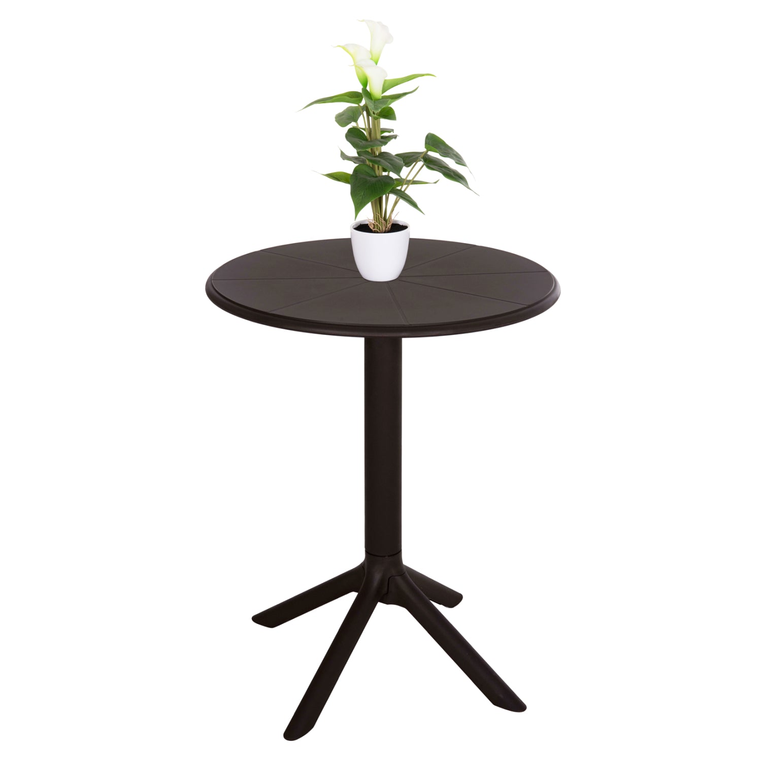 ROUND POLYPROPYLENE TABLE TERRIN HM6124.13 BROWN Φ60x75Hcm.