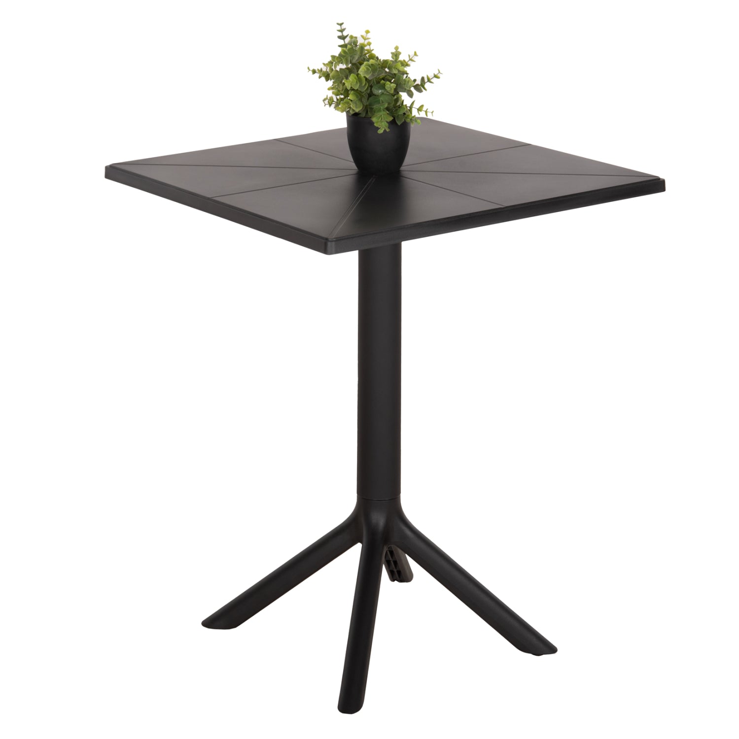 SQUARE POLYPROPYLENE TABLE TERRIN HM6125.12 BLACK 60,5x60,5x76,5Hcm.