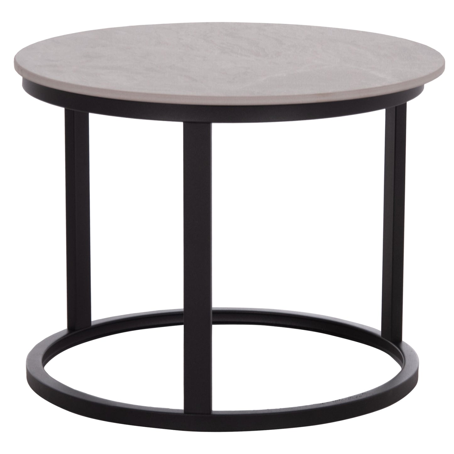 COFFEE TABLES 2PCS SET TALOS HM18140.04 GREY MARBLE LOOK CERAMIC TOP Φ70x45.5Hcm.