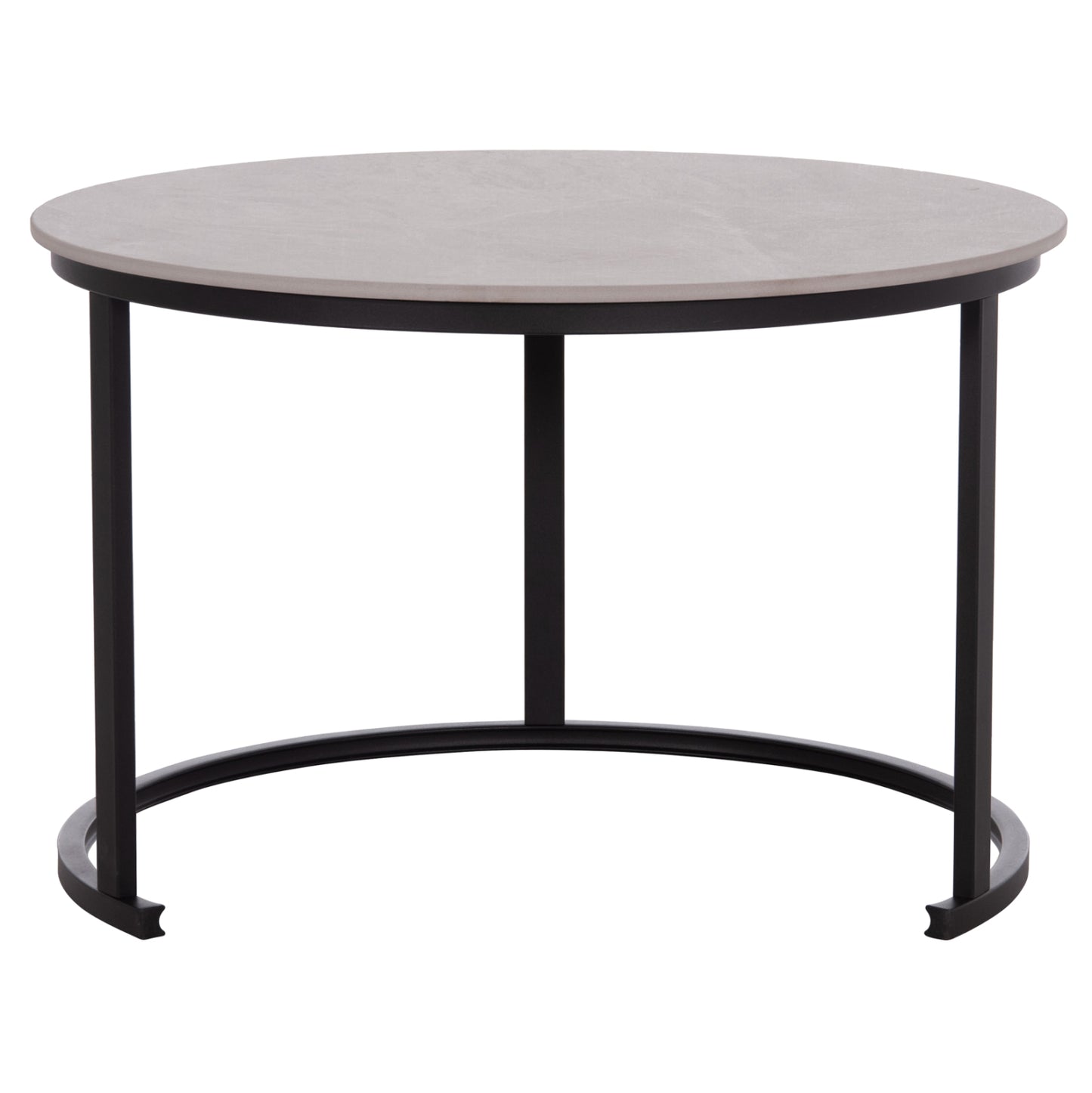 COFFEE TABLES 2PCS SET TALOS HM18140.04 GREY MARBLE LOOK CERAMIC TOP Φ70x45.5Hcm.