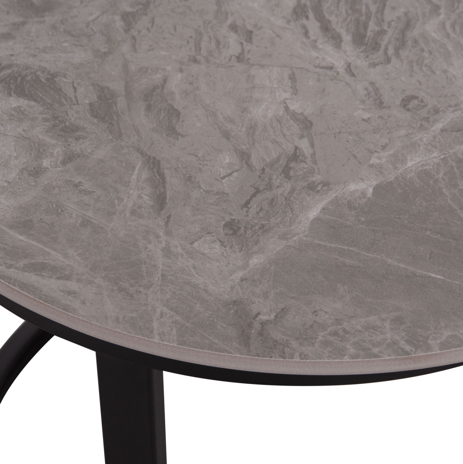 COFFEE TABLES 2PCS SET TALOS HM18140.04 GREY MARBLE LOOK CERAMIC TOP Φ70x45.5Hcm.