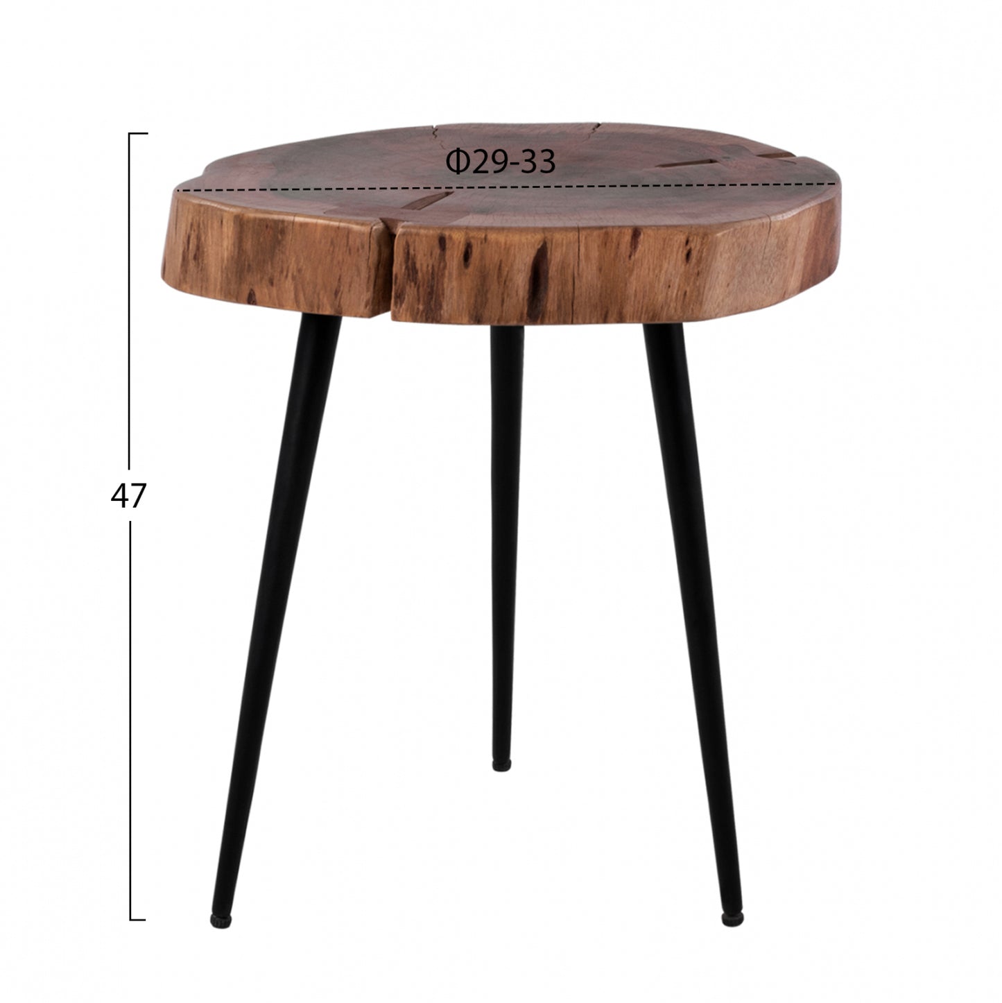 3-LEG COFFEE TABLE PAXTON HM8369.11 SOLID ACACIA NATURAL