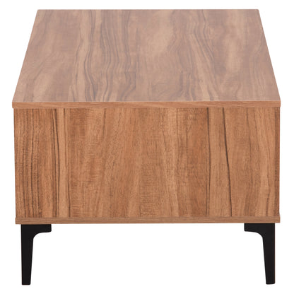 COFFEE TABLE SERIES HARRY HM18007.01 MELAMINE IN NATURAL WOOD COLOR & BLACK 110x60x43,5Hcm.