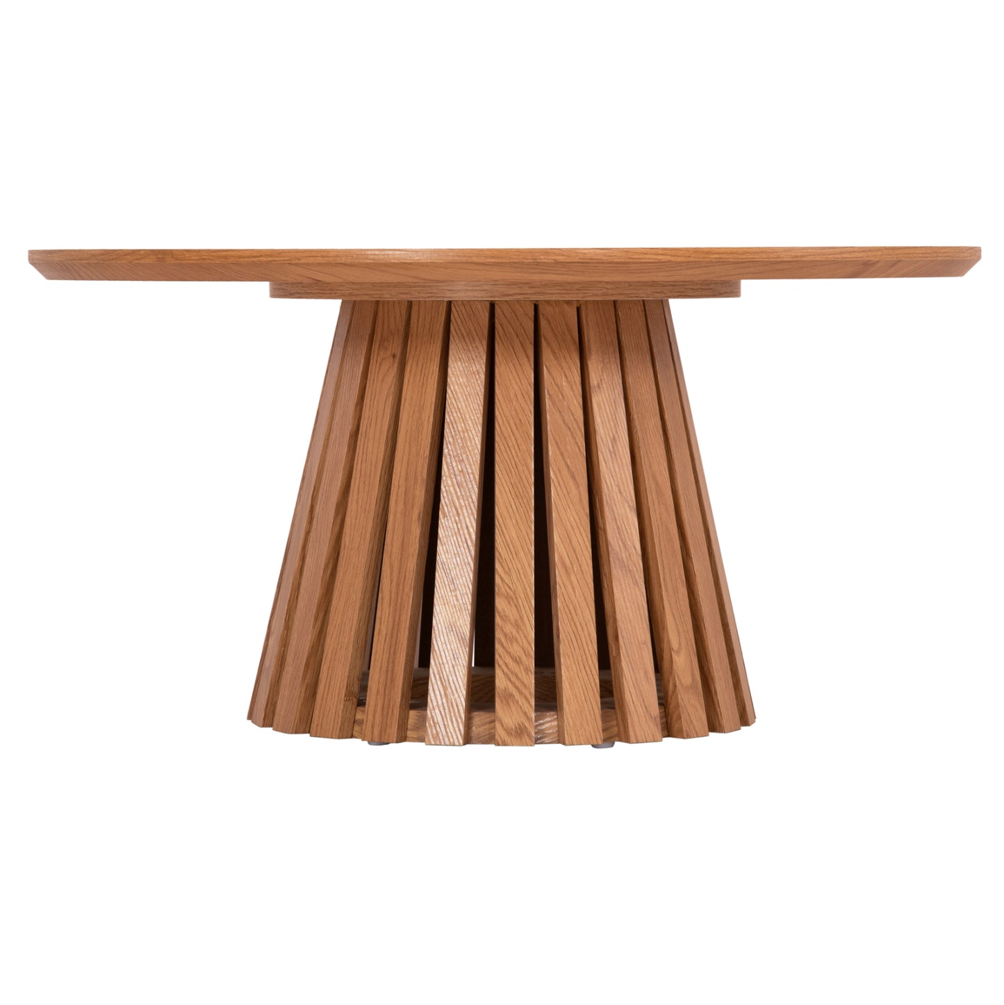 COFFEE TABLE FB918024 MDF IN LIGHT NATURAL WOOD COLOR Φ80x40,5Hcm.