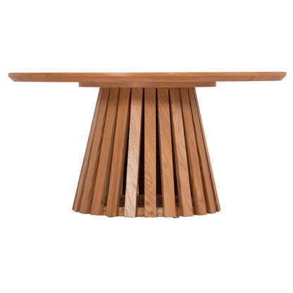 COFFEE TABLE FB918024 MDF IN LIGHT NATURAL WOOD COLOR Φ80x40,5Hcm.