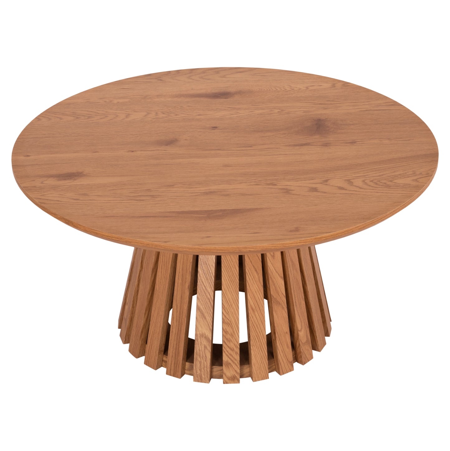COFFEE TABLE FB918024 MDF IN LIGHT NATURAL WOOD COLOR Φ80x40,5Hcm.