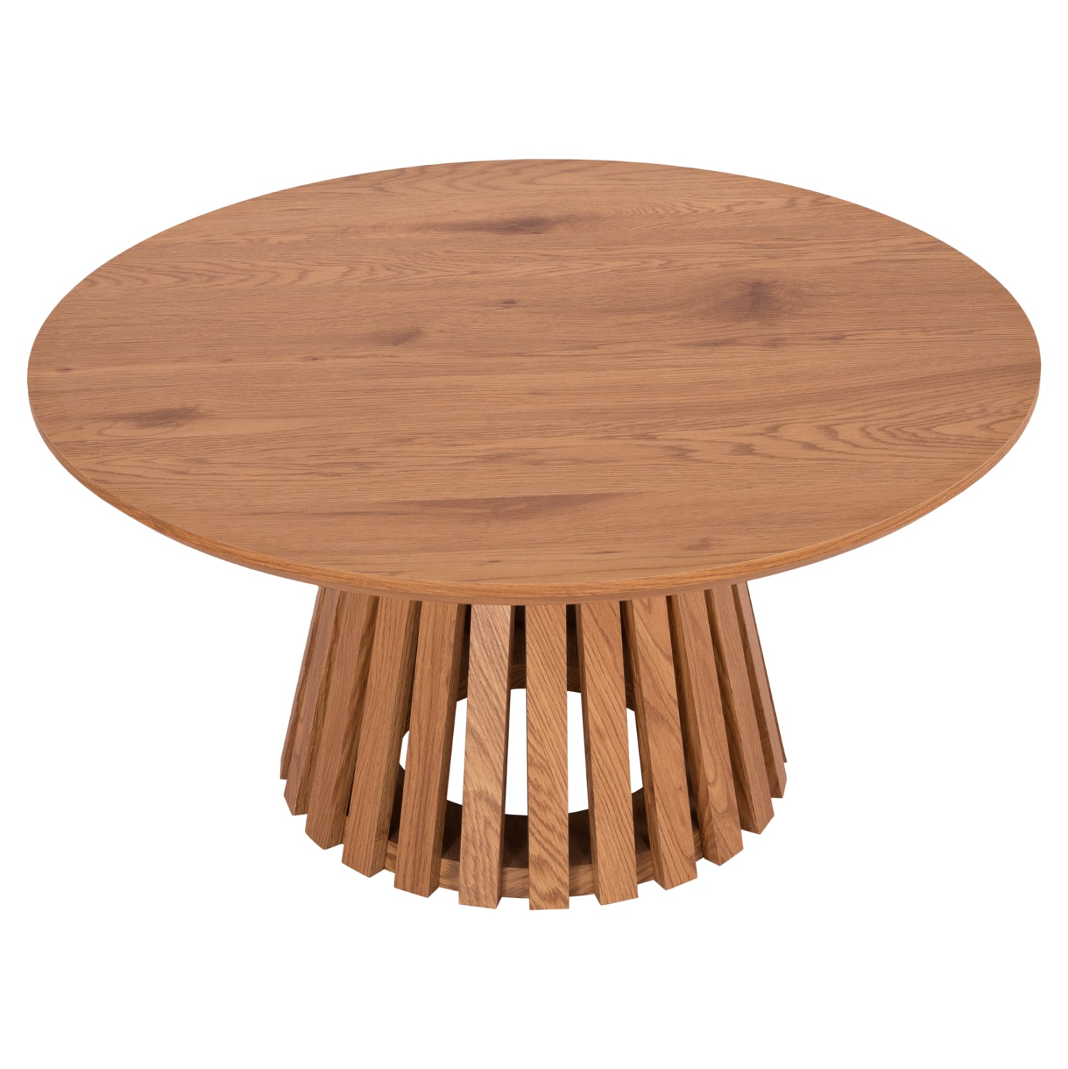 COFFEE TABLE FB918024 MDF IN LIGHT NATURAL WOOD COLOR Φ80x40,5Hcm.