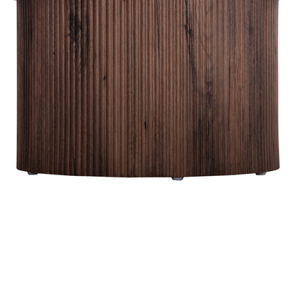 COFFEE TABLE MARGON HM18026 MDF IN DARK BROWN WOOD COLOR Φ80x40,5Hcm.