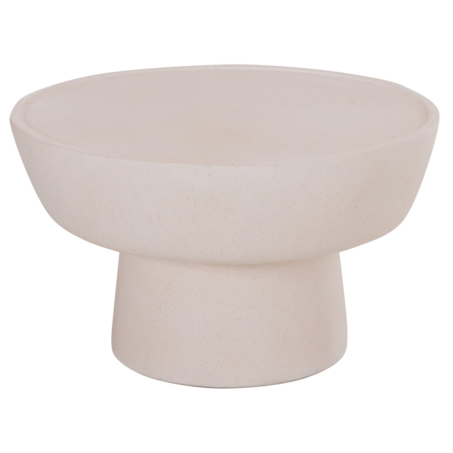 COFFEE TABLE PIRSON HM18155.02 FIBER CEMENT IN WHITE--Φ60x36Hcm.