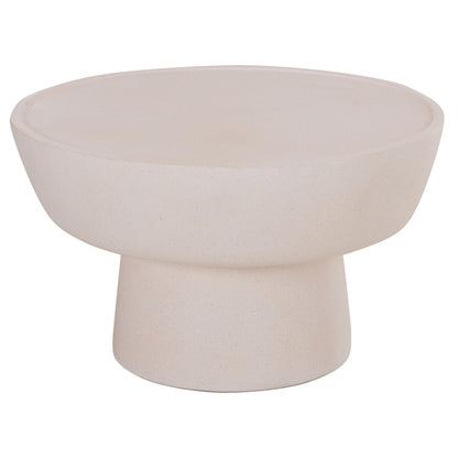 COFFEE TABLE PIRSON HM18155.02 FIBER CEMENT IN WHITE--Φ60x36Hcm.