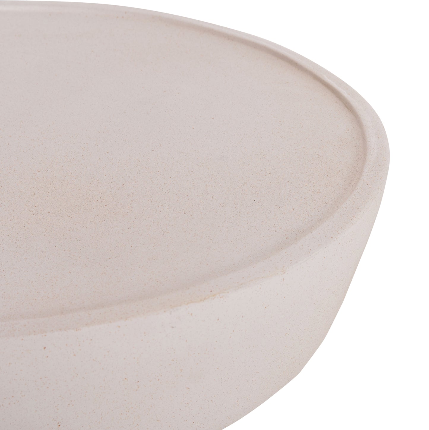 COFFEE TABLE PIRSON HM18155.02 FIBER CEMENT IN WHITE--Φ60x36Hcm.