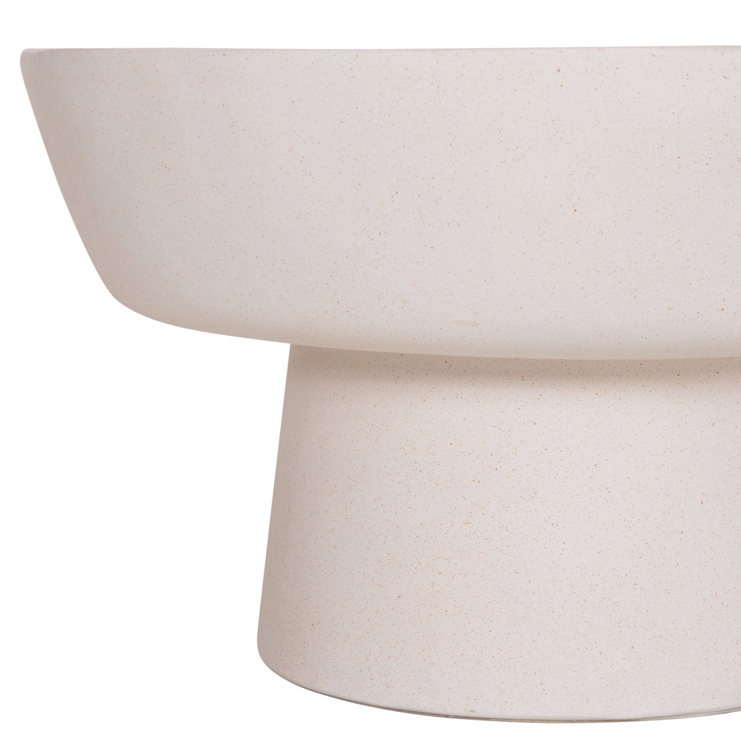 COFFEE TABLE PIRSON HM18155.02 FIBER CEMENT IN WHITE--Φ60x36Hcm.