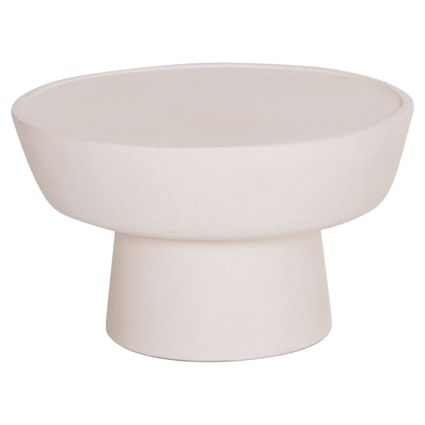 COFFEE TABLE PIRSON HM18155.02 FIBER CEMENT IN WHITE--Φ60x36Hcm.