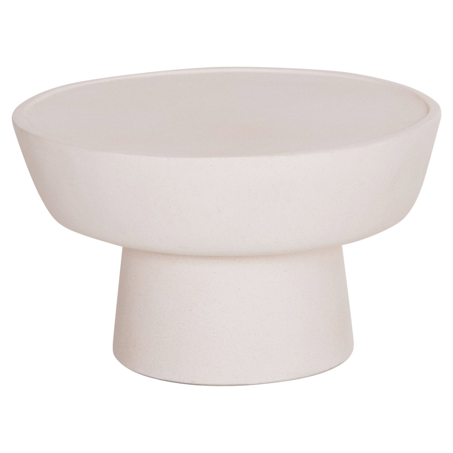 COFFEE TABLE PIRSON HM18155.02 FIBER CEMENT IN WHITE--Φ60x36Hcm.