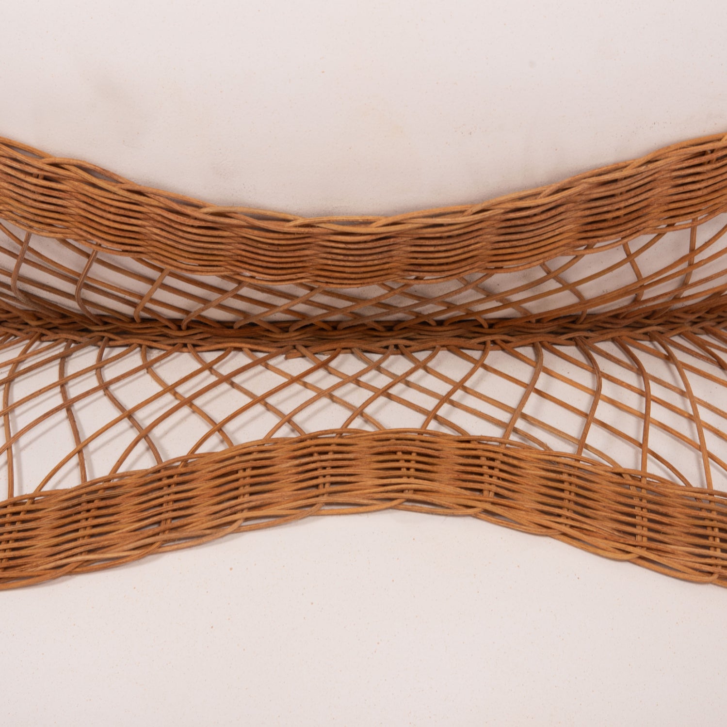 COFFEE TABLE ROUND ANNA HM18157.02 FIBER CEMENT IN WHITE-NATURAL RATTAN--Φ92x44.5Hcm.