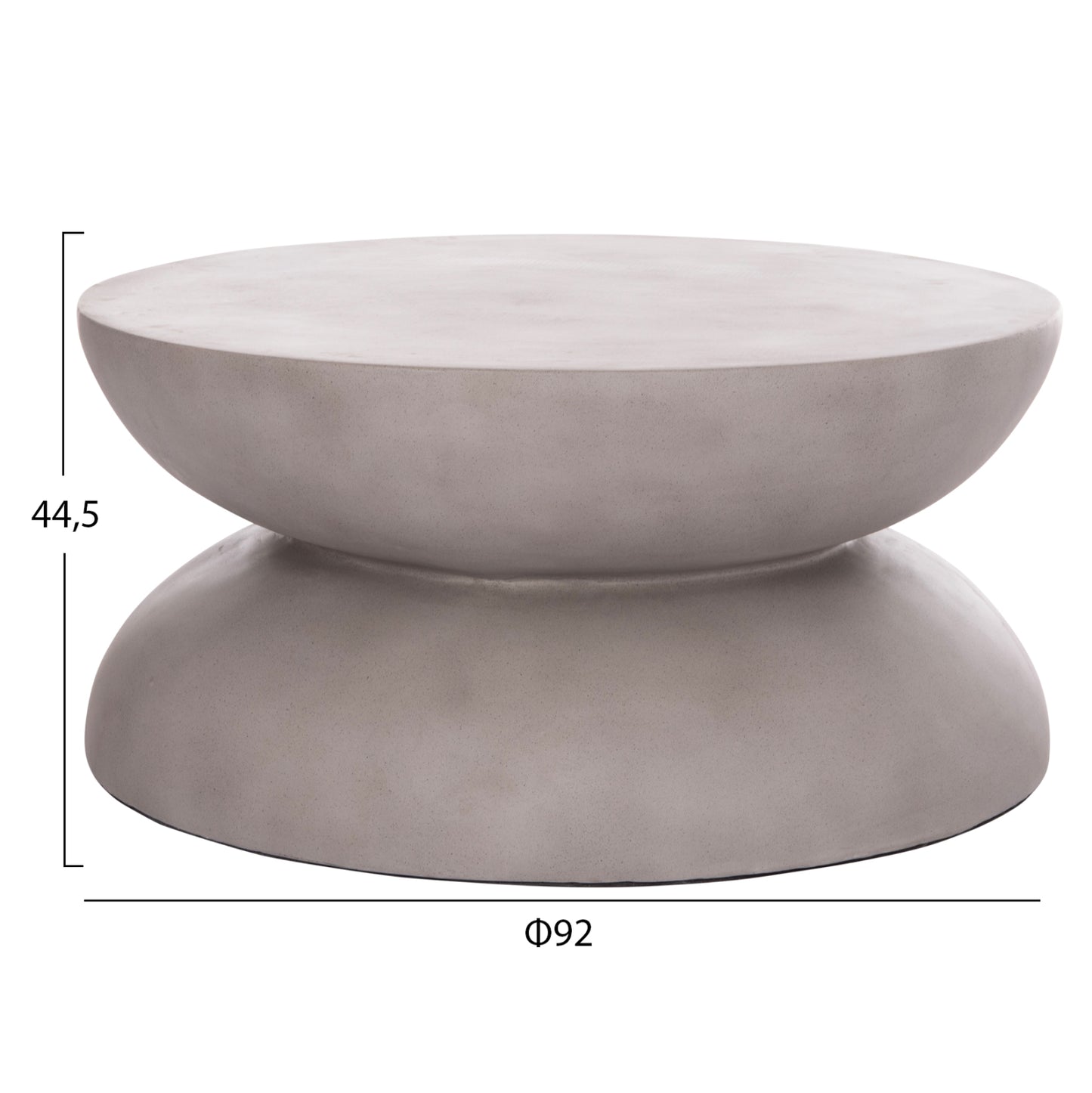 COFFEE TABLE ROUND ANNA HM18158.03 FIBER CEMENT IN GREY--Φ92x44.5Hcm.