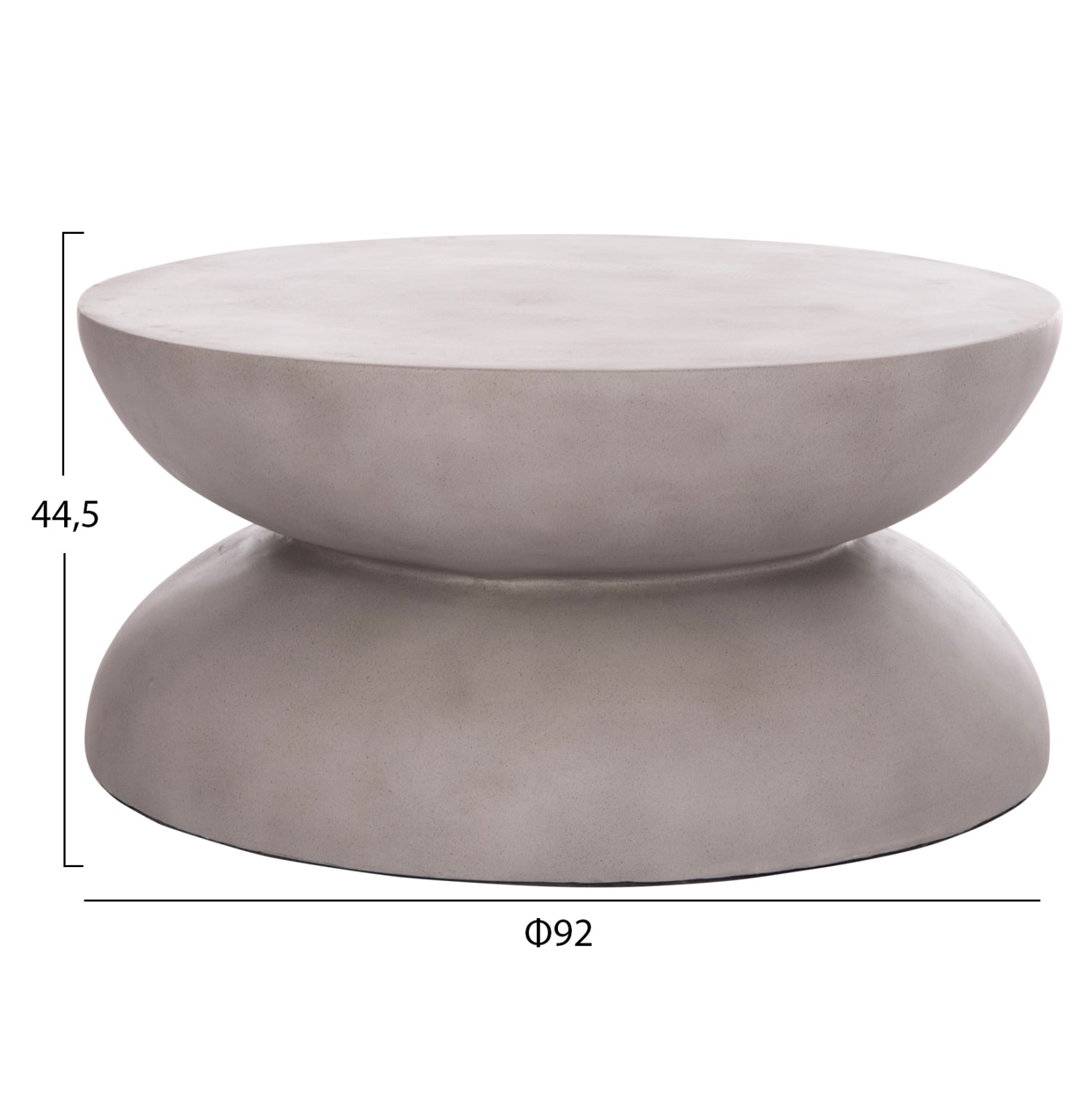COFFEE TABLE ROUND ANNA HM18158.03 FIBER CEMENT IN GREY--Φ92x44.5Hcm.