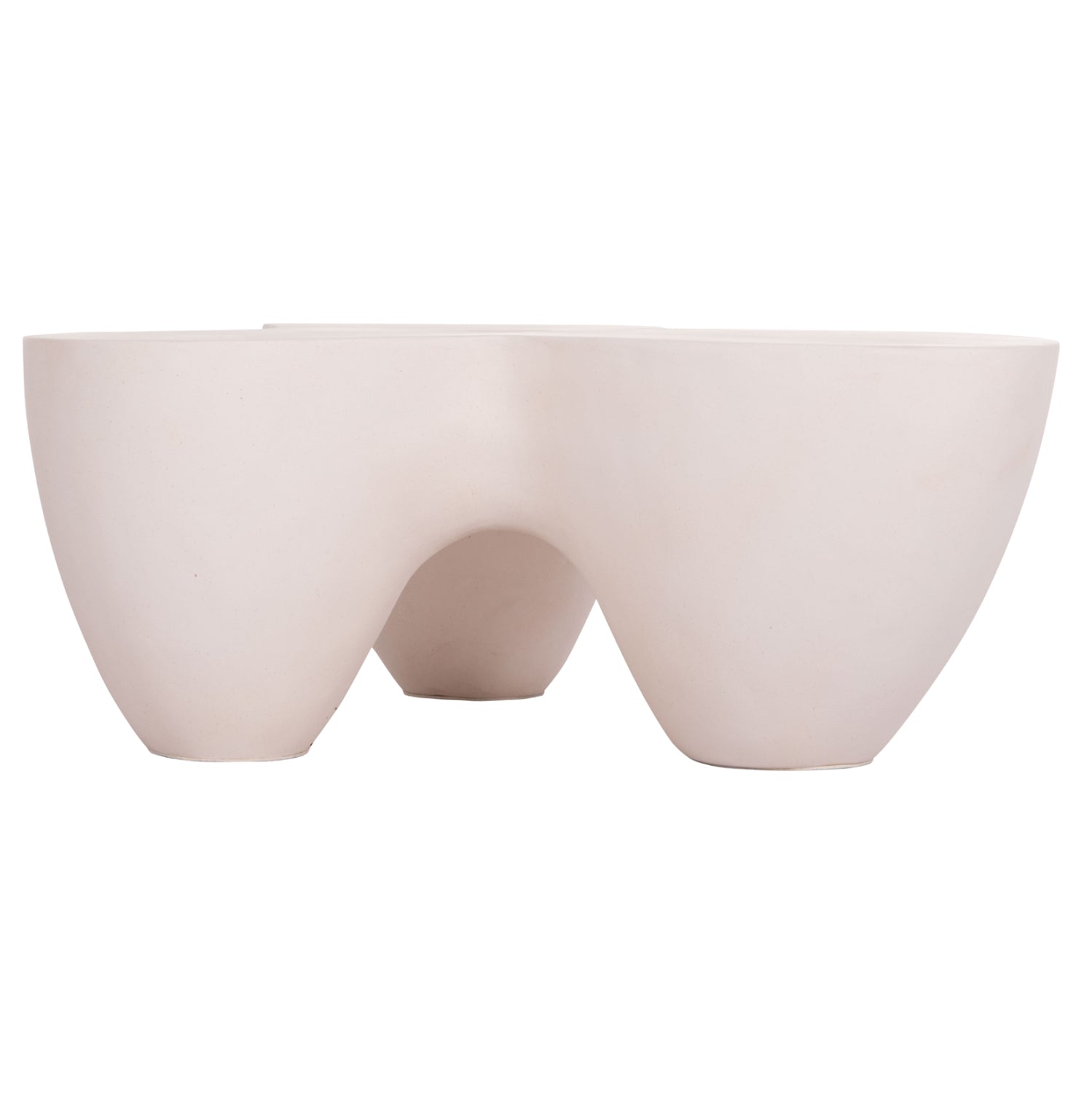 COFFEE TABLE SALLEN HM18161.02 FIBER CEMENT IN WHITE--108x94x38.5Hcm.