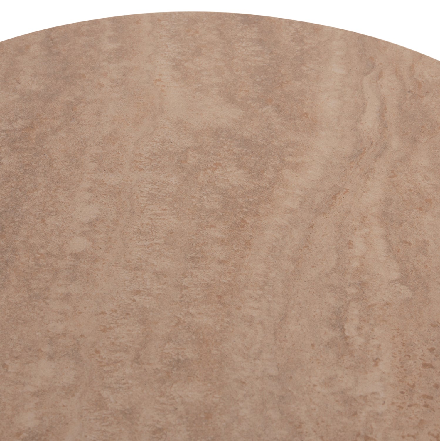COFFEE TABLE LONGSTEM HM18317.04 METAL BASE IN CHAMPAGNE COLOR--CERAMIC TOP IN TRAVERTINE STONE Φ50
