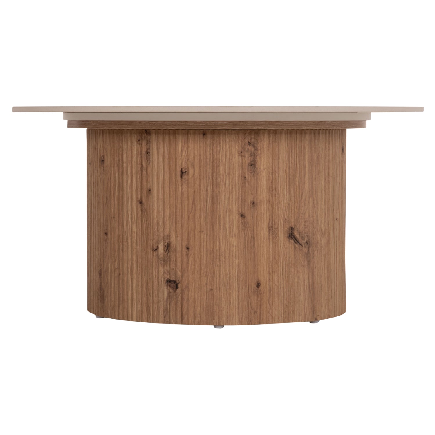 COFFEE TABLE TWIL HM18325 CERAMIC TOP IN TRAVERTINE STONE LOOK--MDF BASE Φ80x40Hcm.