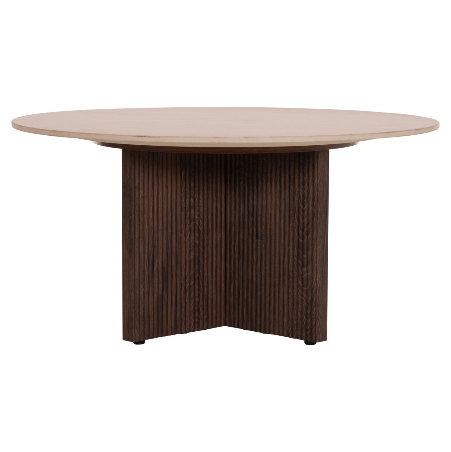 COFFEE TABLE SKY HM18329 CERAMIC TOP WITH TRAVERTINE STONE LOOK--MDF BASE Φ80x40H