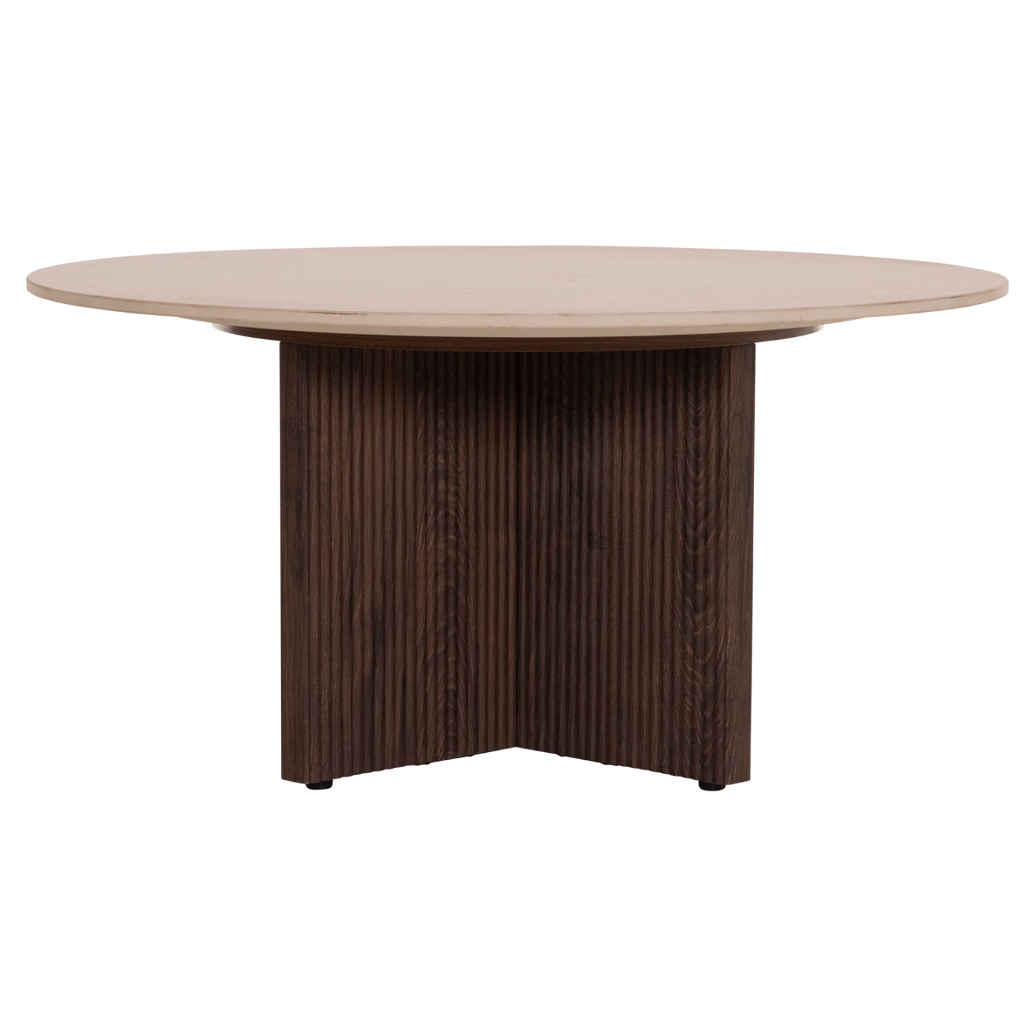 COFFEE TABLE SKY HM18329 CERAMIC TOP WITH TRAVERTINE STONE LOOK--MDF BASE Φ80x40H