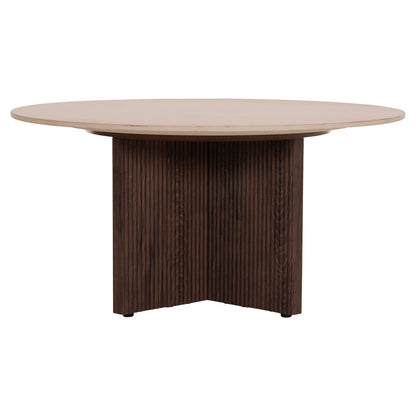 COFFEE TABLE SKY HM18329 CERAMIC TOP WITH TRAVERTINE STONE LOOK--MDF BASE Φ80x40H