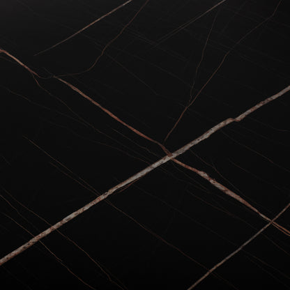 COFFEE TABLE BRAYLEN HM8942.13 SQUARE WITH MELAMINE BLACK MARBLE LOOK 75x75x43Hcm.