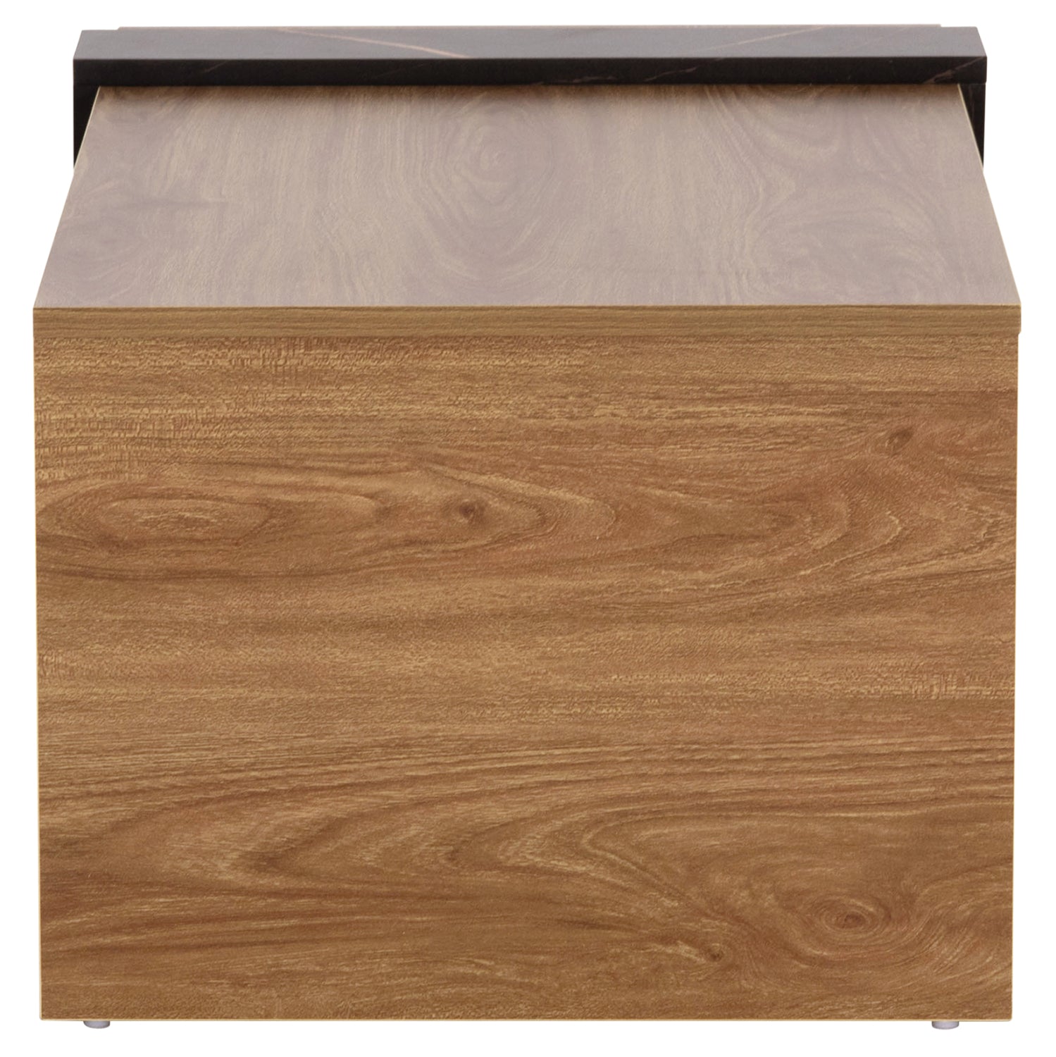 COFFEE TABLE WILMA HM8950.12 MELAMINE IN NATURAL-BLACK MARBLE 80Χ50Χ35Hcm.