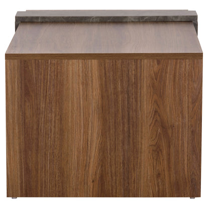 COFFEE TABLE WILMA HM8950.13 MELAMINE IN NATURAL-GREYISH STONE TEXTURE 80Χ50Χ35Hcm.