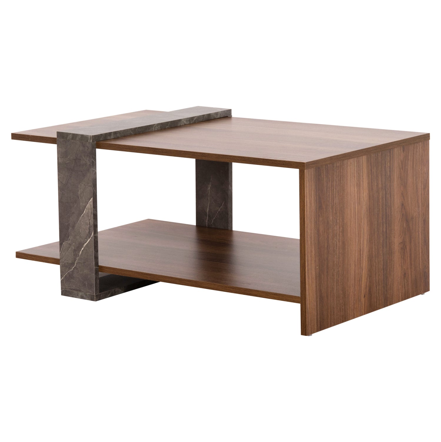 COFFEE TABLE WILMA HM8950.13 MELAMINE IN NATURAL-GREYISH STONE TEXTURE 80Χ50Χ35Hcm.