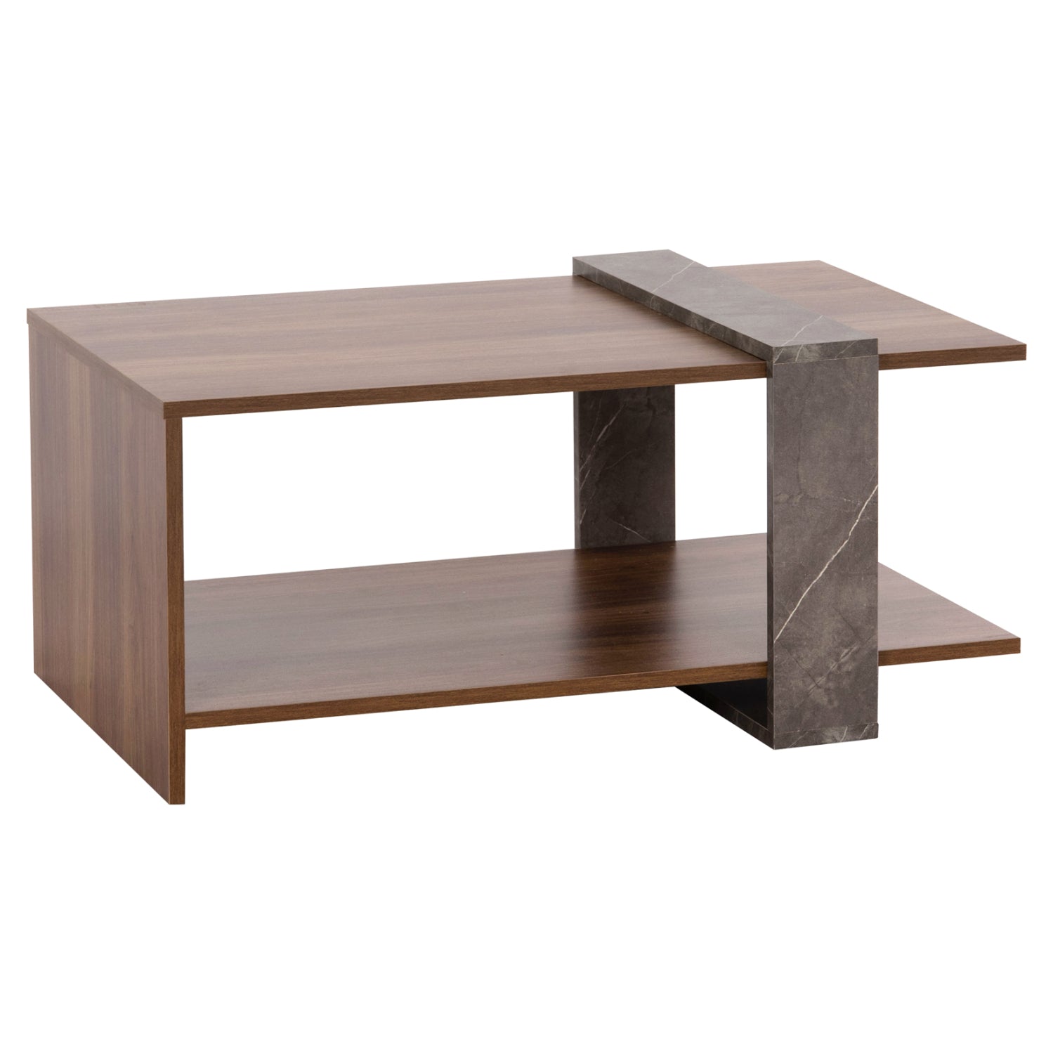 COFFEE TABLE WILMA HM8950.13 MELAMINE IN NATURAL-GREYISH STONE TEXTURE 80Χ50Χ35Hcm.