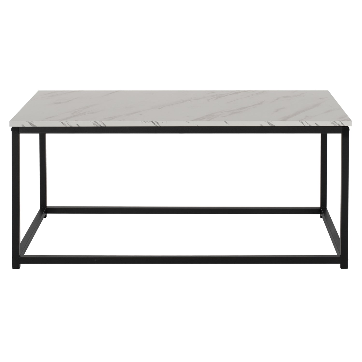 COFFEE TABLE SAFFRON HM8975.12 MELAMINE WHITE MARBLE LOOK 95x55x43Hcm.